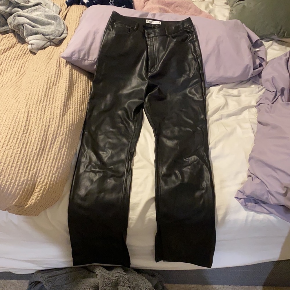 Zara fake leather pants size 40